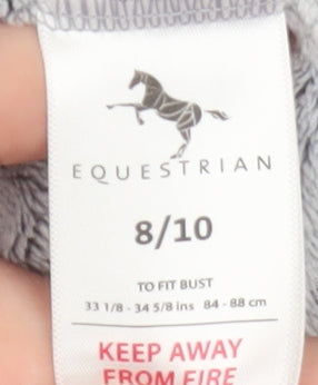 Womens UK Size 8/10 Equestrian Grey Pullover Hoodie