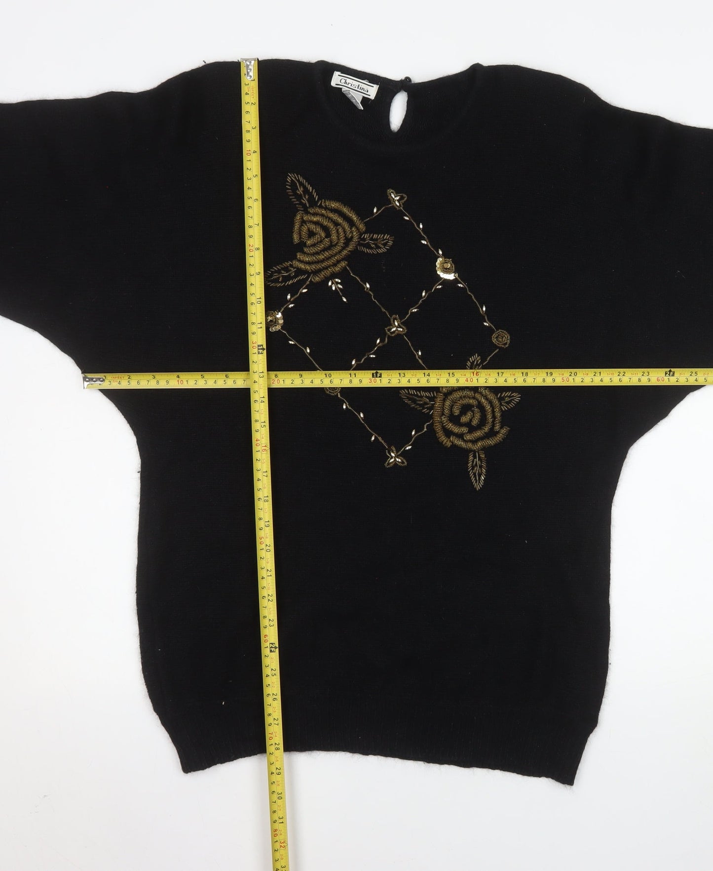Womens UK Size L Christina Black Pullover Jumper