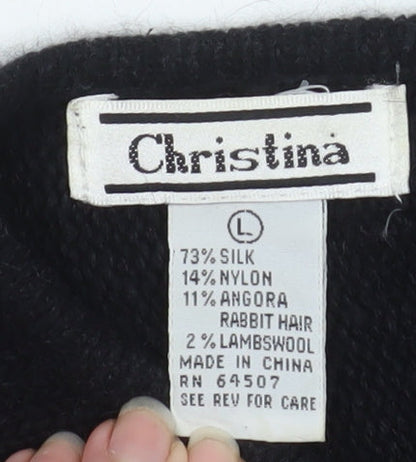Womens UK Size L Christina Black Pullover Jumper