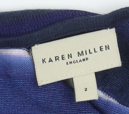 Womens UK Size 10 Karen Millen Blue Cardigan Jumper