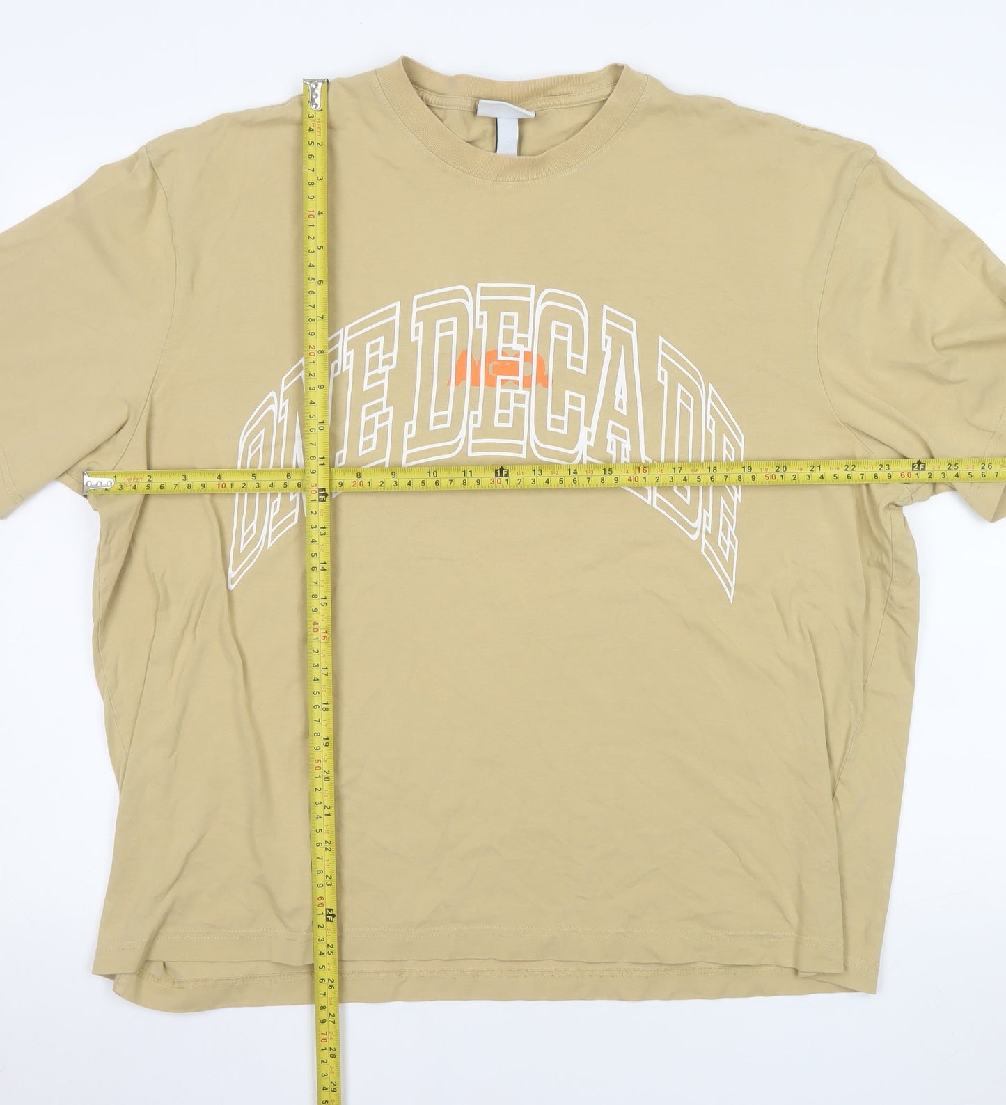 Mens UK Size XL H&M Beige  T-Shirt