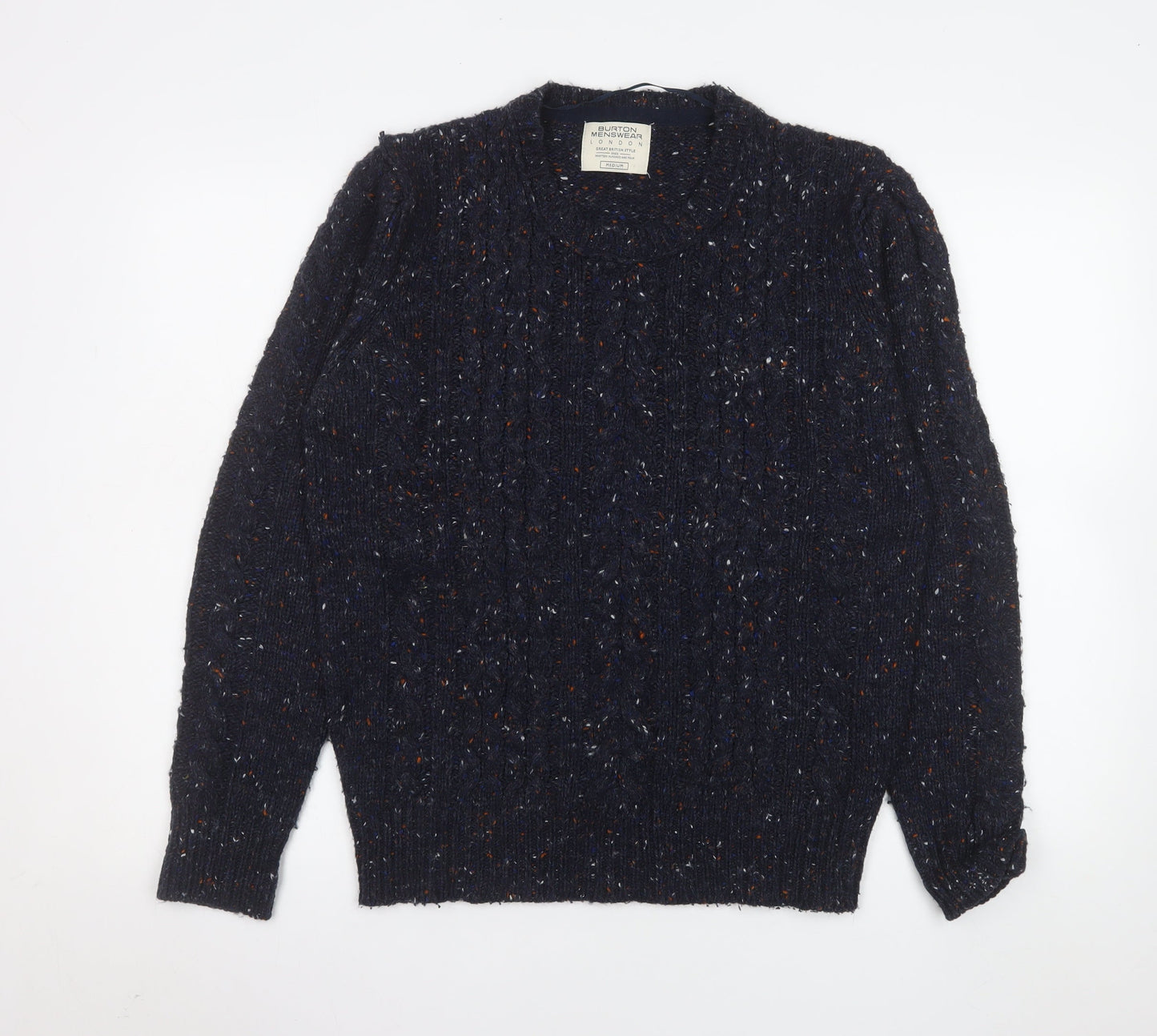 Mens UK Size M Burton Menswear London Blue Pullover Jumper