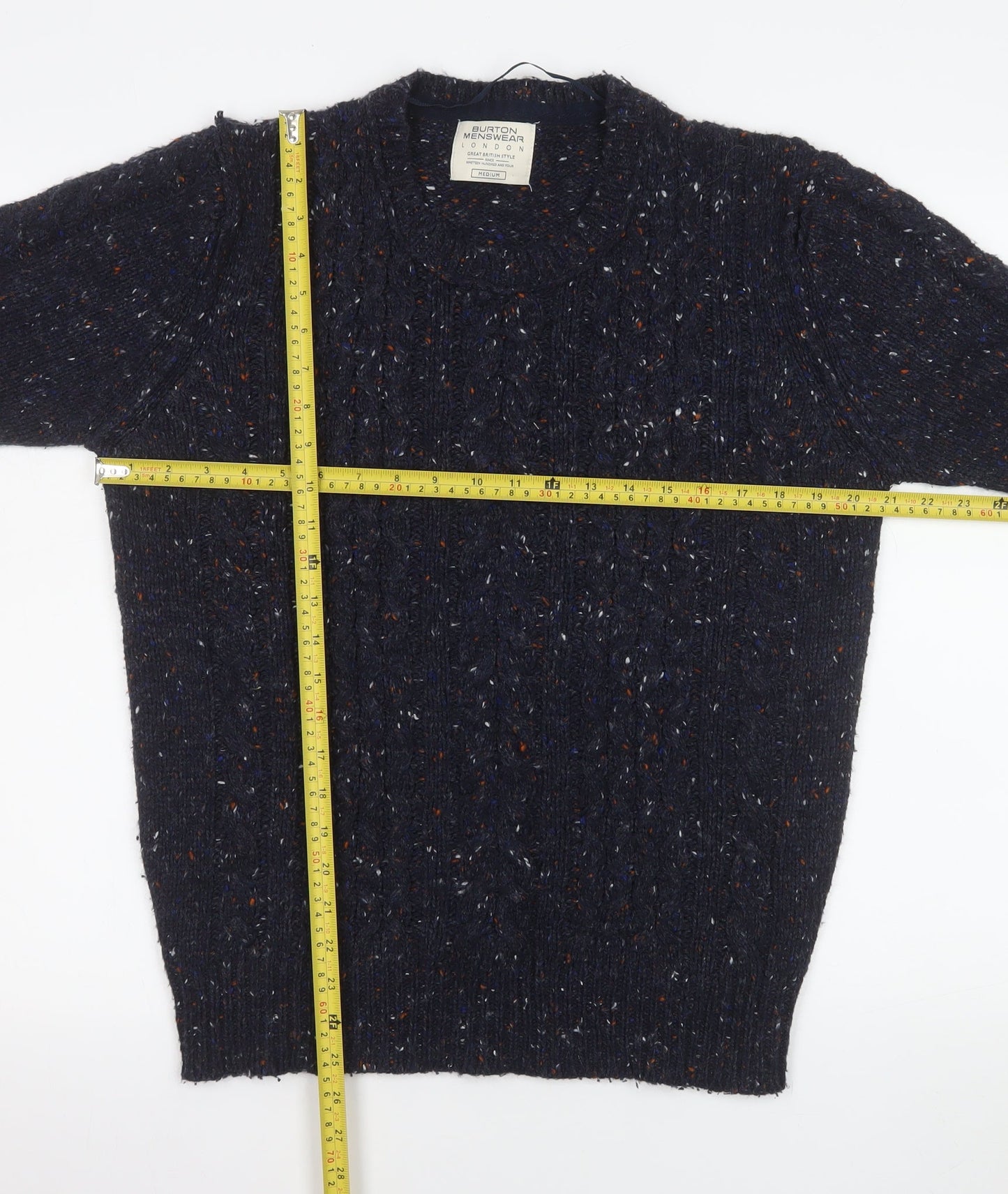 Mens UK Size M Burton Menswear London Blue Pullover Jumper