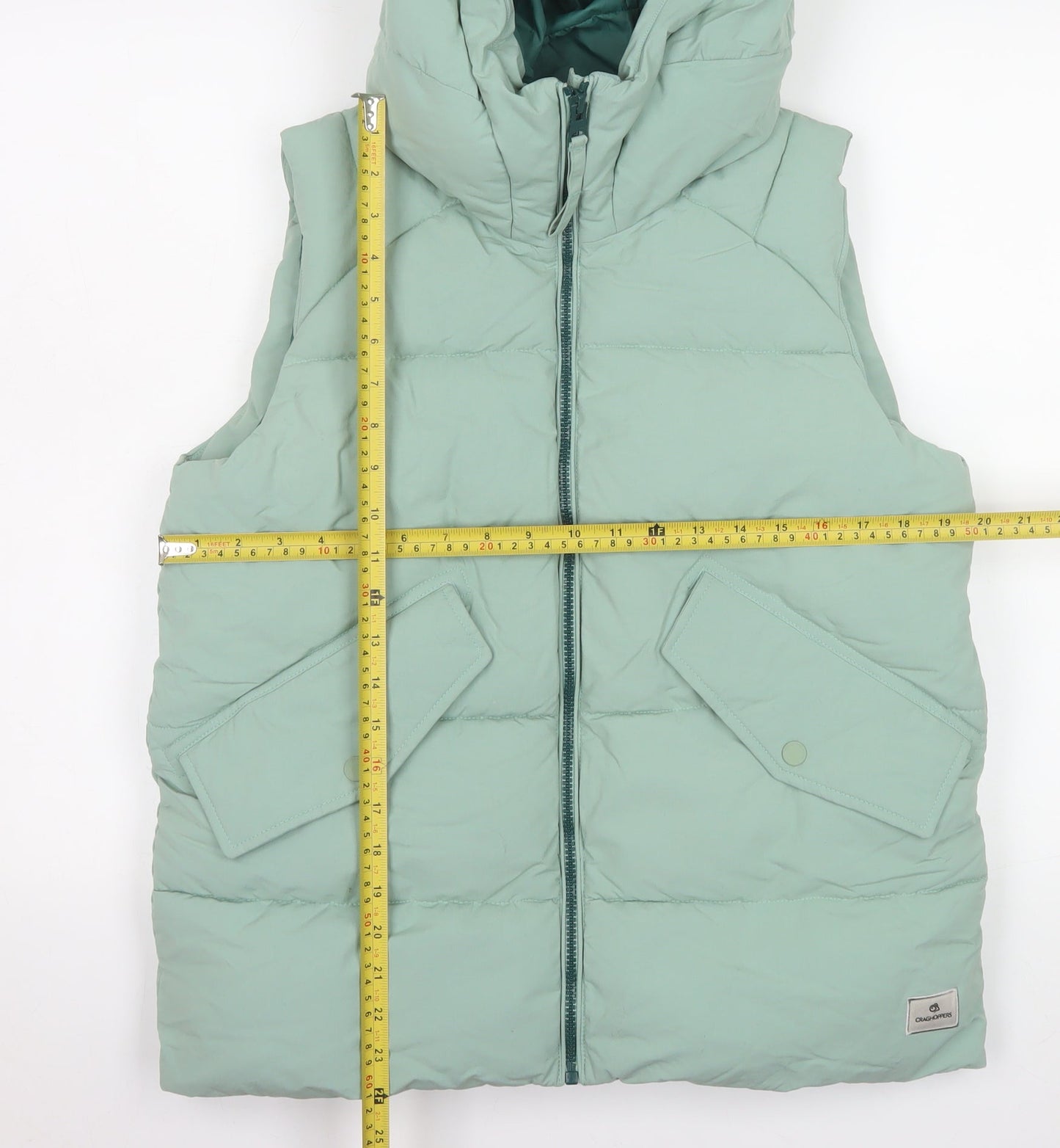 Womens UK Size 10 Craghoppers Green Puffer Jacket
