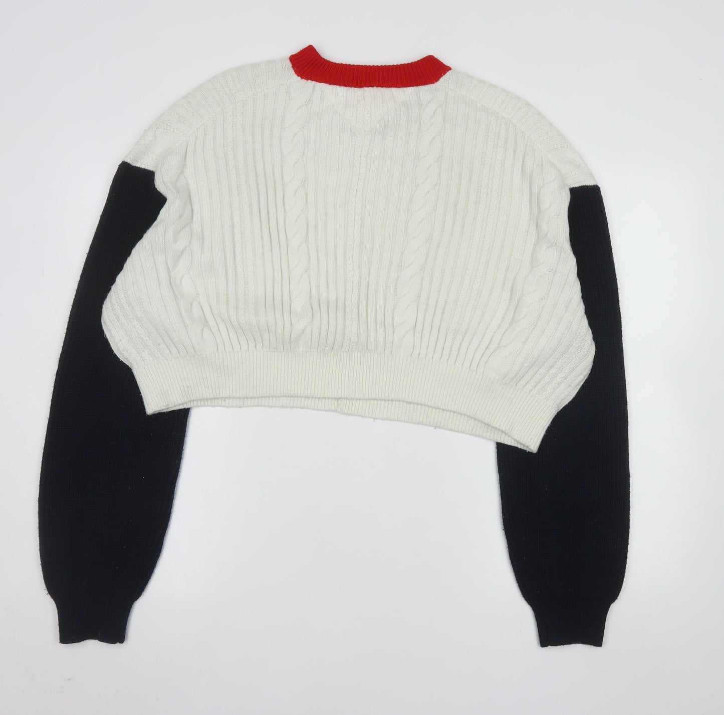 Womens UK Size XL Tommy Jeans White Pullover Jumper