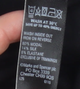 Womens UK Size 8 Marks and Spencer Black Basic Blouse