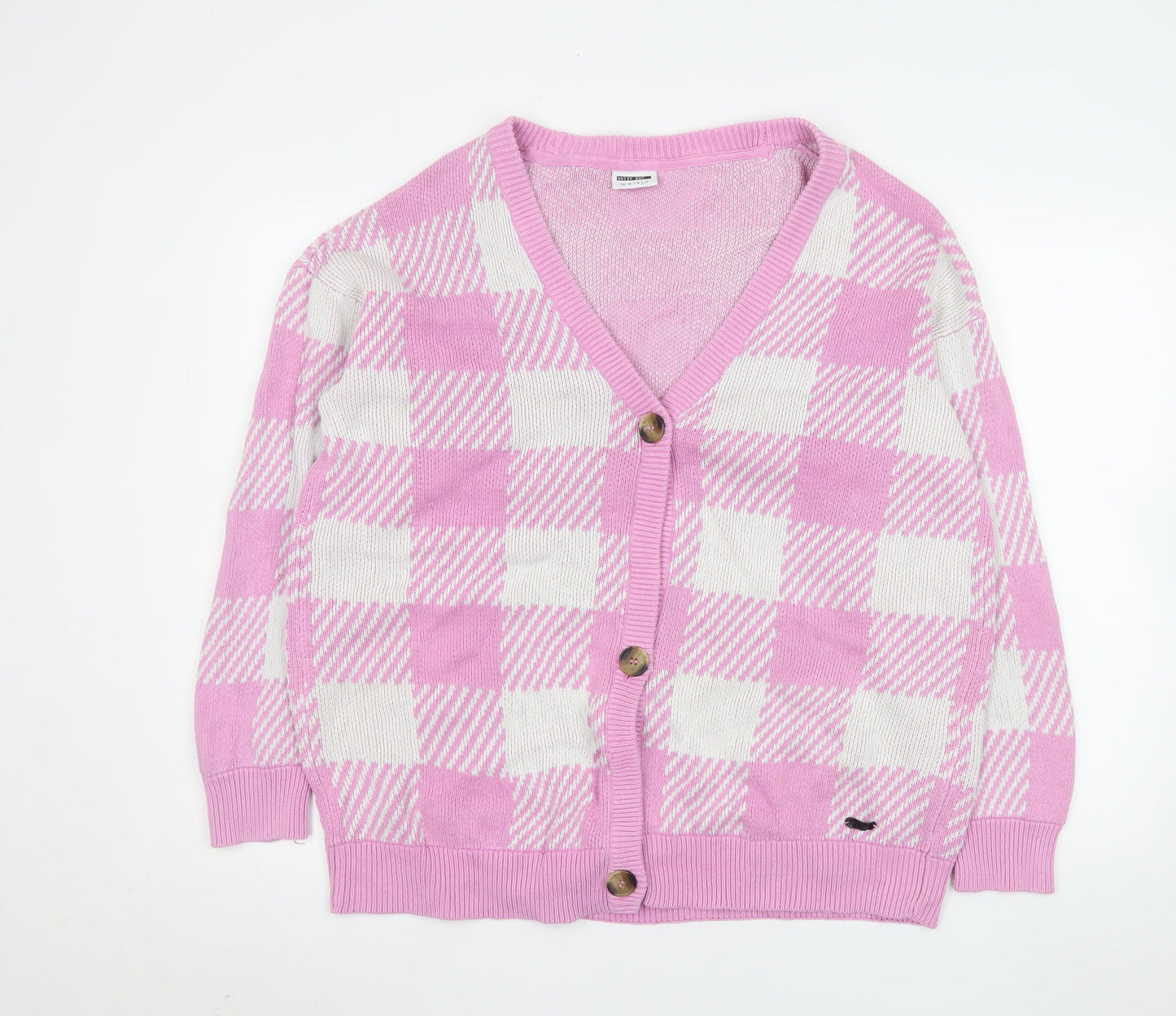 Womens UK Size L Noisy may Pink Cardigan Jumper