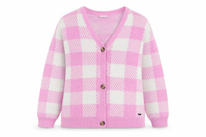 Womens UK Size L Noisy may Pink Cardigan Jumper