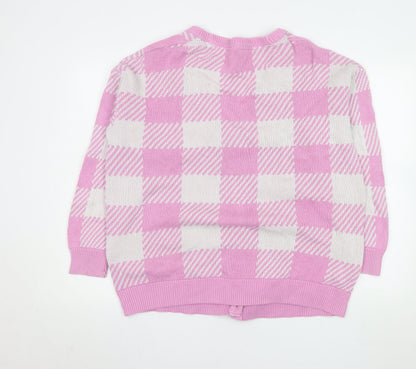 Womens UK Size L Noisy may Pink Cardigan Jumper