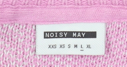 Womens UK Size L Noisy may Pink Cardigan Jumper