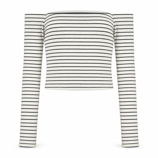 Womens UK Size 8 Pull&Bear White Cropped T-Shirt