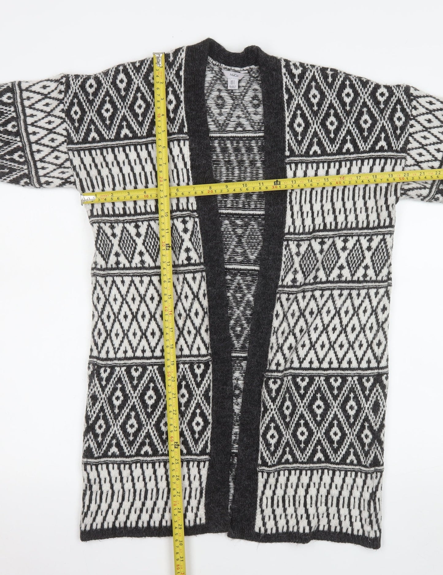 Womens UK Size S M&Co Black Cardigan Jumper