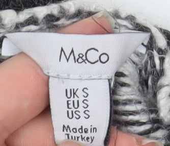 Womens UK Size S M&Co Black Cardigan Jumper