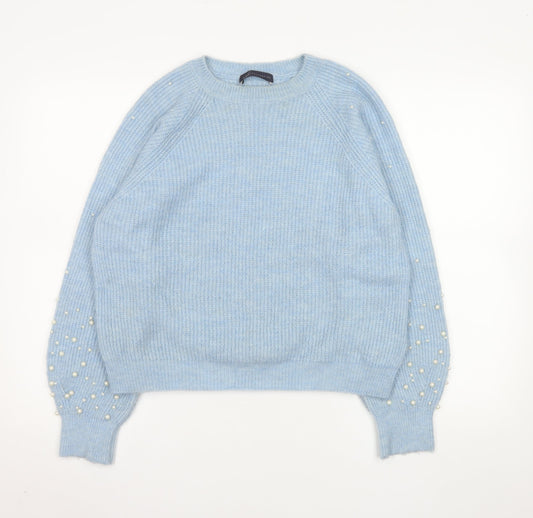 Womens UK Size M Marks and Spencer Blue Pullover Jumper