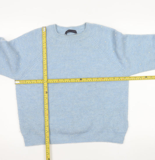 Womens UK Size M Marks and Spencer Blue Pullover Jumper