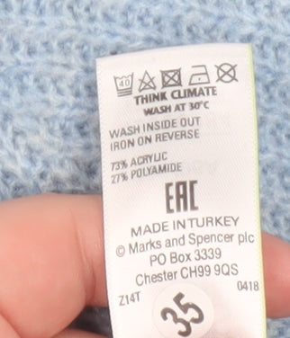 Womens UK Size M Marks and Spencer Blue Pullover Jumper