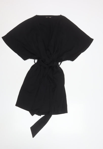 Womens UK Size S QED London One-Piece Black Playsuit