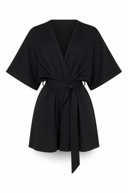 Womens UK Size S QED London One-Piece Black Playsuit