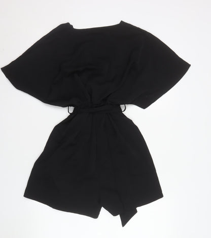 Womens UK Size S QED London One-Piece Black Playsuit