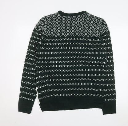 Marks and Spencer Men's Green Christmas Jumper M Pullover Knit