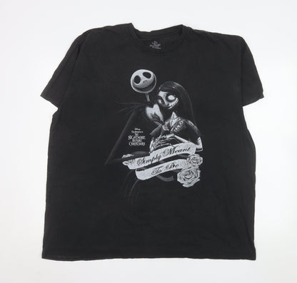 Disney The Nightmare Before Christmas Black XXL T-Shirt Men's Graphic Tee