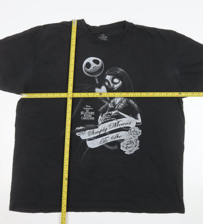 Disney The Nightmare Before Christmas Black XXL T-Shirt Men's Graphic Tee