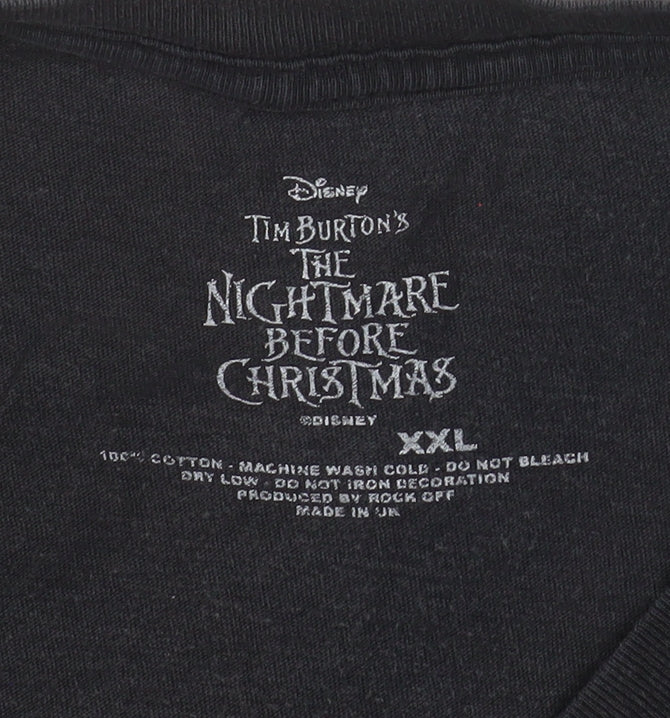 Disney The Nightmare Before Christmas Black XXL T-Shirt Men's Graphic Tee