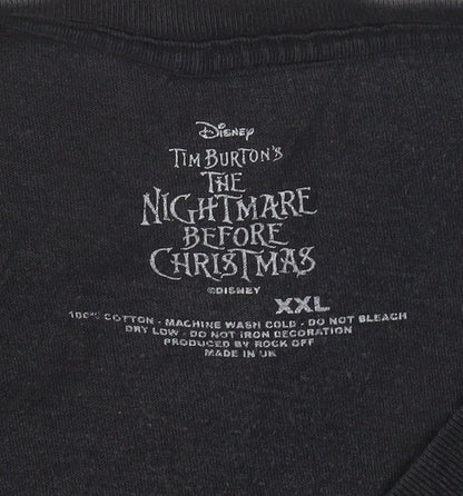 Disney The Nightmare Before Christmas Black XXL T-Shirt Men's Graphic Tee