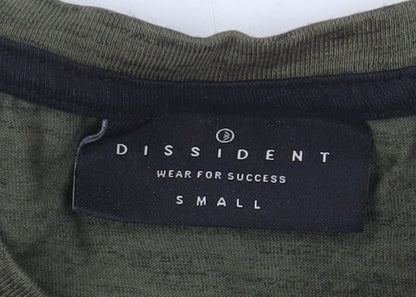 Dissident Men's Small Green Long Sleeve Cotton Blend Casual Shirt