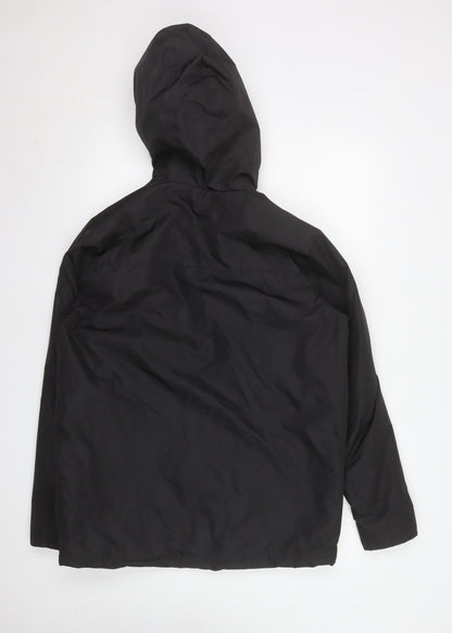 Mens UK Size S No Fear Black Parka Coat