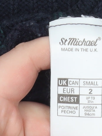 Mens UK Size S Marks and Spencer Blue Pullover Jumper