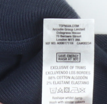 Mens UK Size M Topman Cotton Blend Polo Shirt