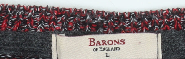 Mens UK Size L Barons of England Multicoloured Pullover Jumper