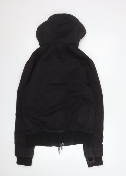 Mens UK Size M Superdry Black Bomber Jacket
