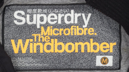 Mens UK Size M Superdry Black Bomber Jacket