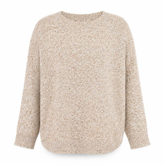Womens UK Size M David Emanuel Beige Pullover Jumper
