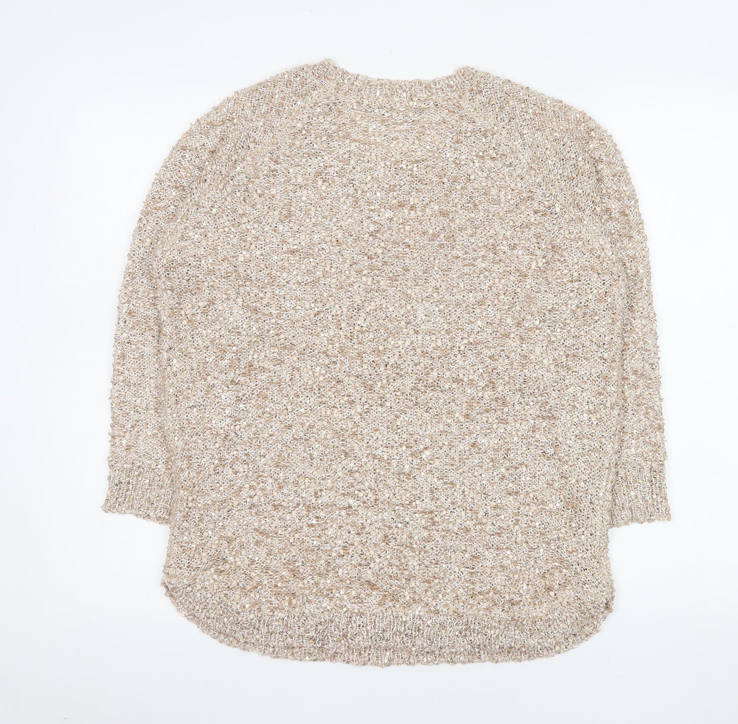 Womens UK Size M David Emanuel Beige Pullover Jumper