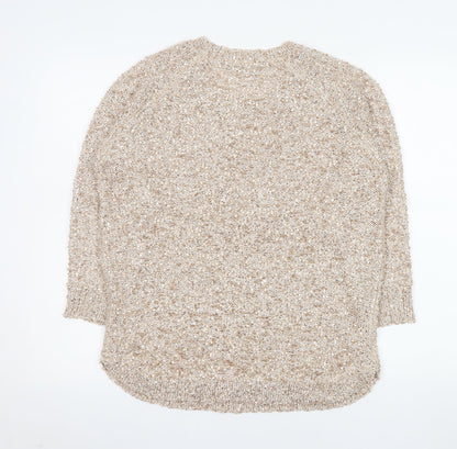 Womens UK Size M David Emanuel Beige Pullover Jumper