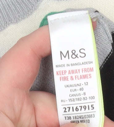 Womens UK Size 12 Marks and Spencer Multicoloured Pullover Jumper