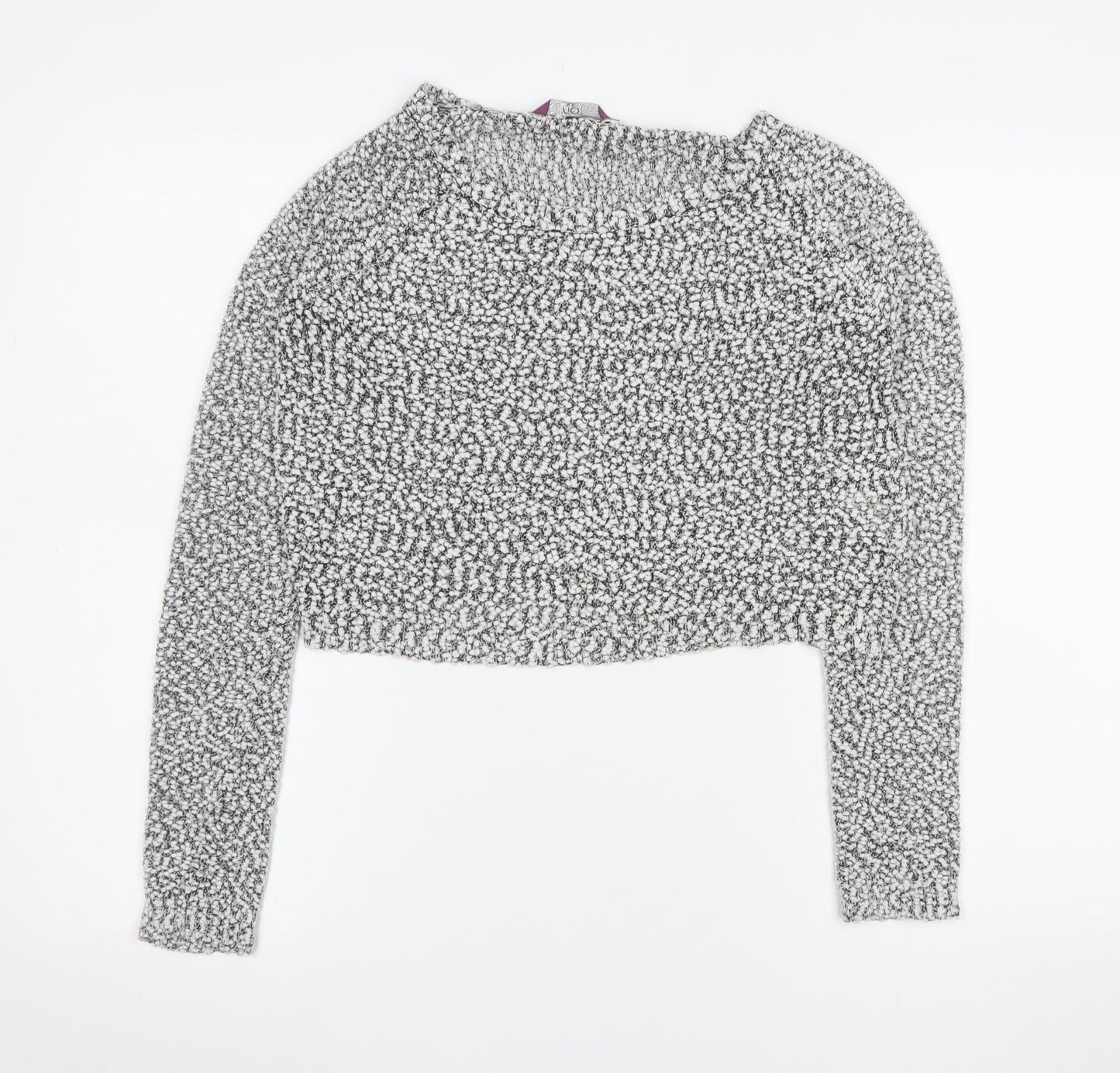 Womens UK Size XS Rio Grey Cropped Blouse