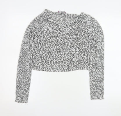 Womens UK Size XS Rio Grey Cropped Blouse