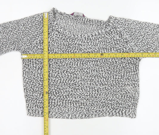 Womens UK Size XS Rio Grey Cropped Blouse