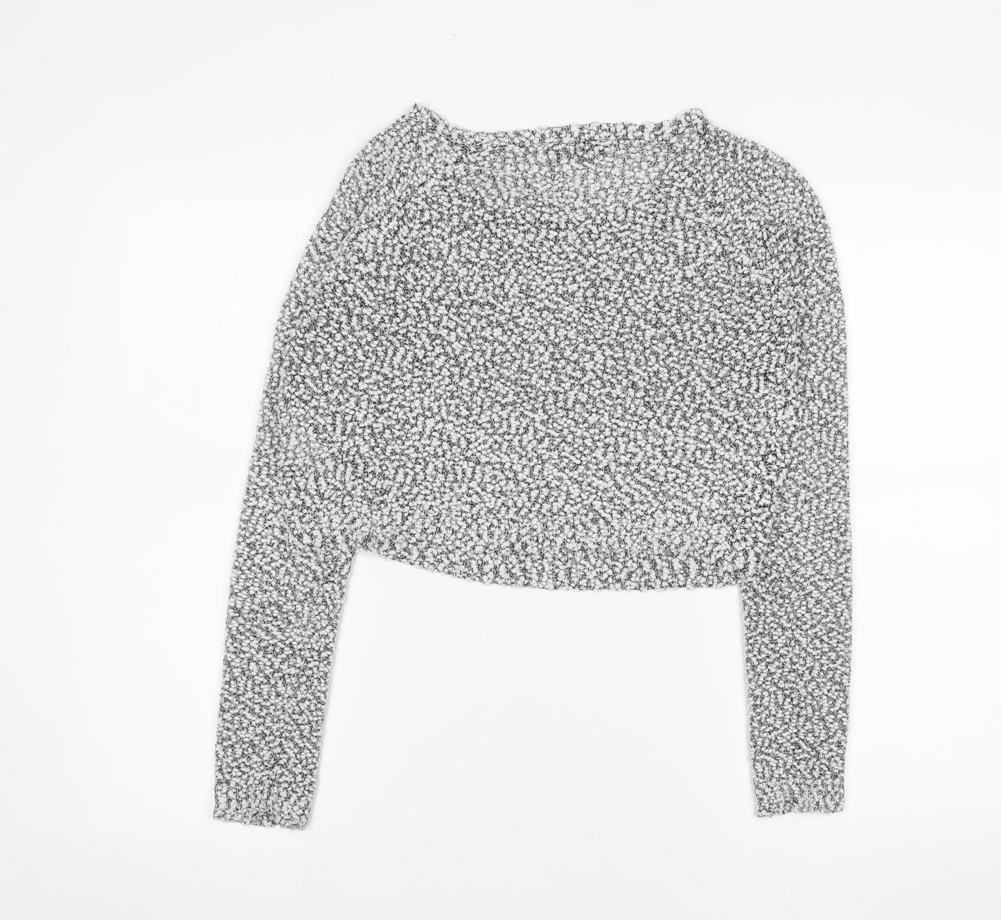 Womens UK Size XS Rio Grey Cropped Blouse