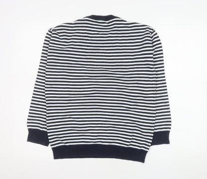 Crew Clothing Company Women’s Blue Stripe Cotton Jumper Size 14