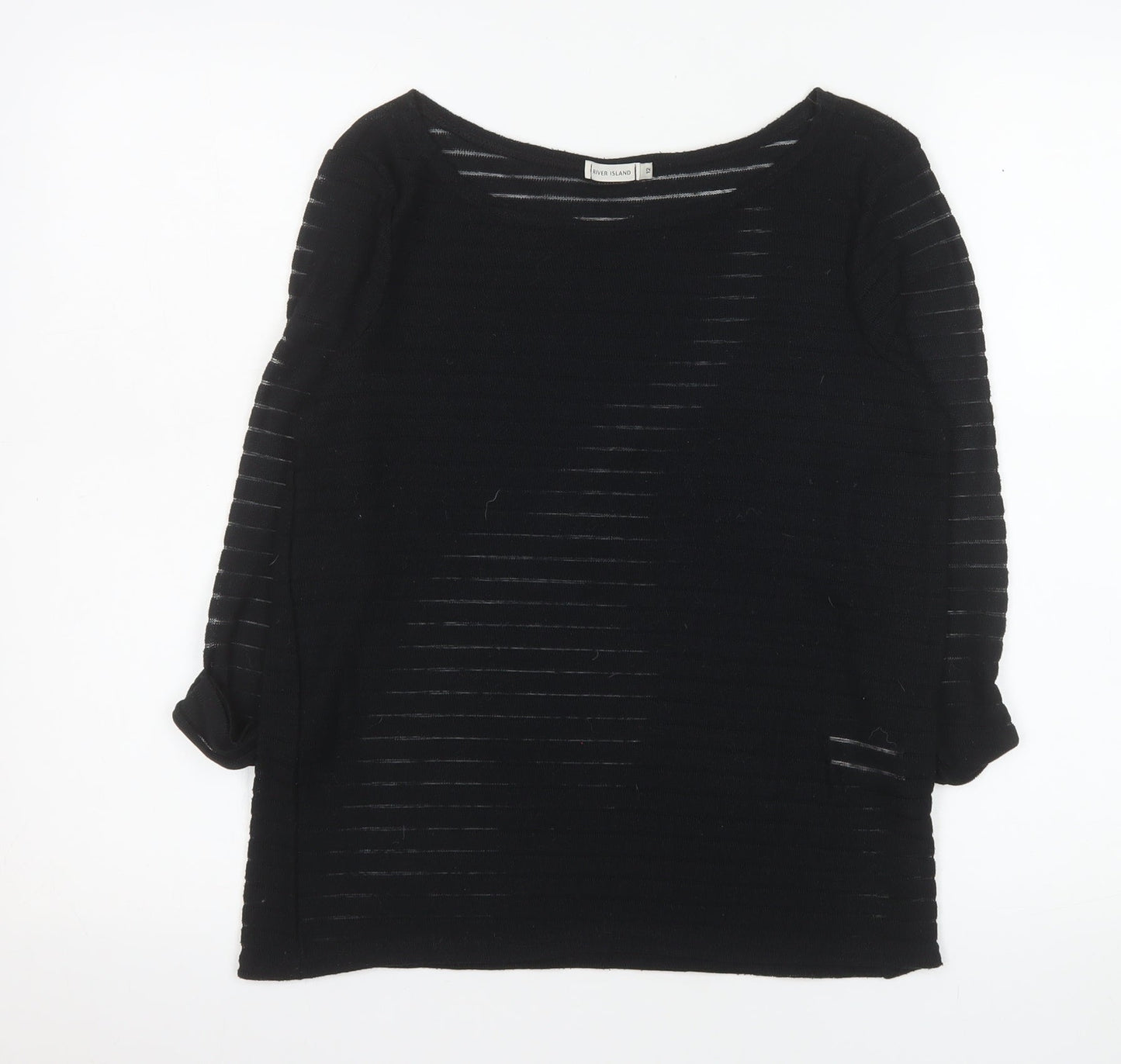 Womens UK Size 12 River Island Black Pullover Jumper