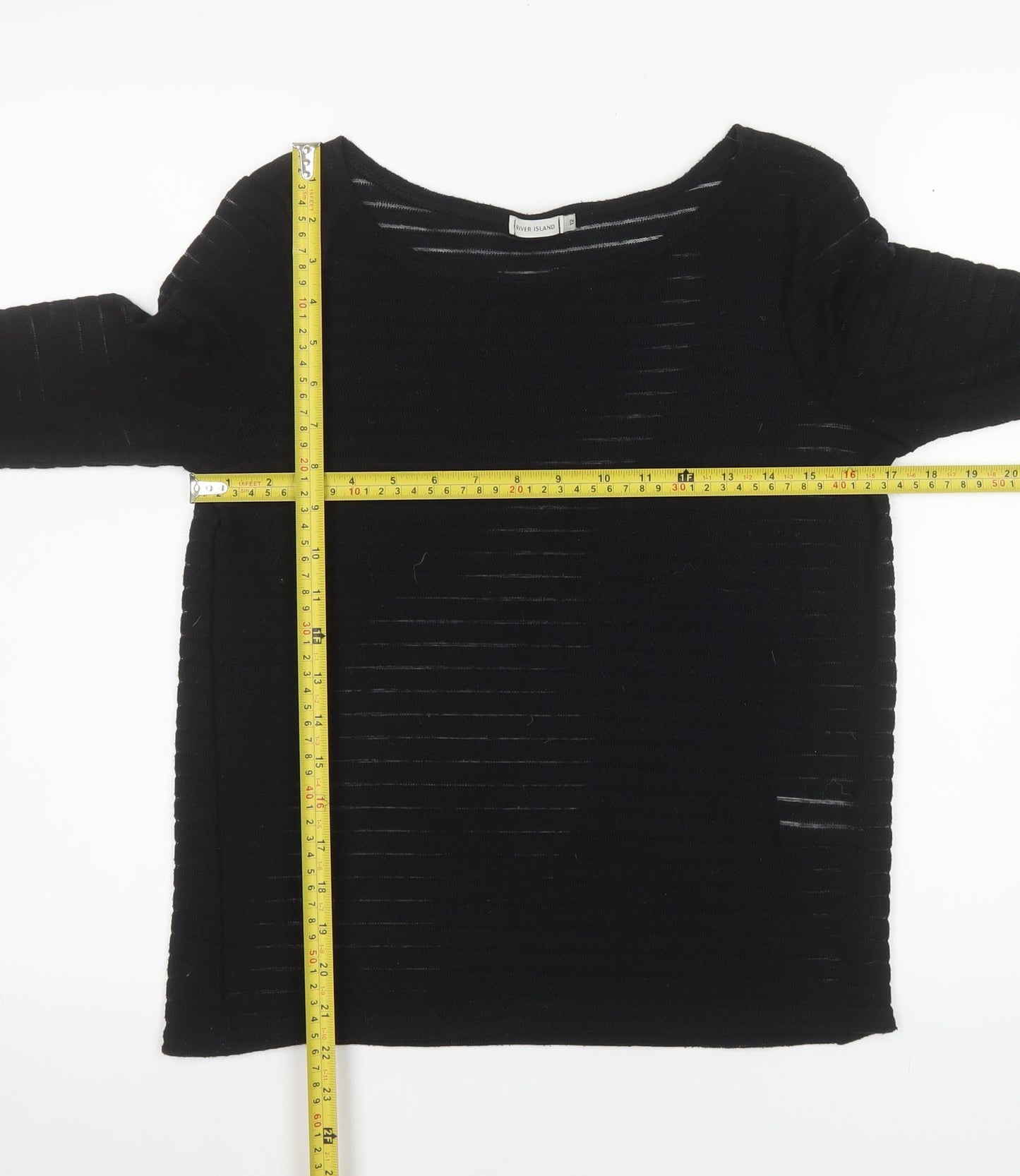 Womens UK Size 12 River Island Black Pullover Jumper