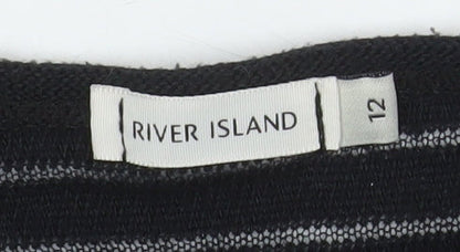 Womens UK Size 12 River Island Black Pullover Jumper