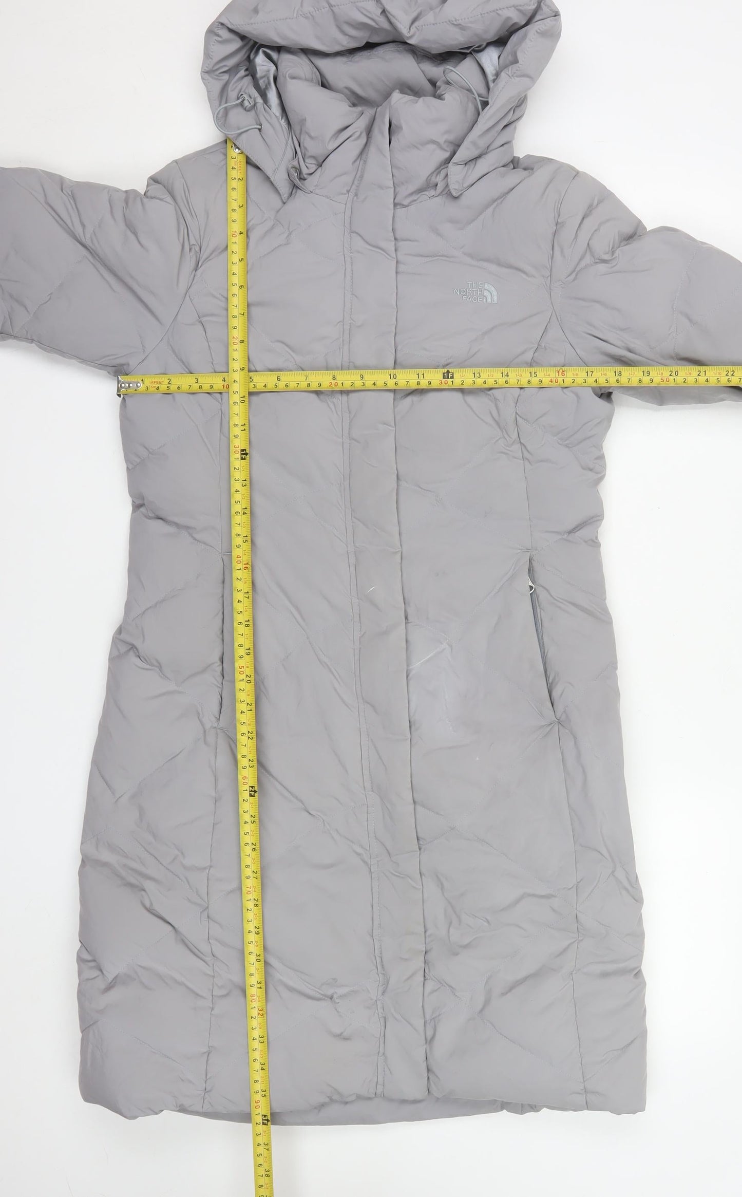 Womens UK Size S The North Face Grey Puffer Jacket