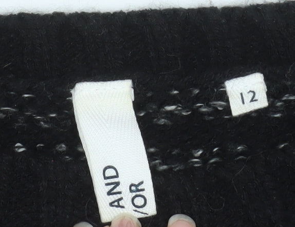 Womens UK Size 12 AND/OR Black Pullover Jumper