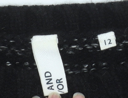 Womens UK Size 12 AND/OR Black Pullover Jumper